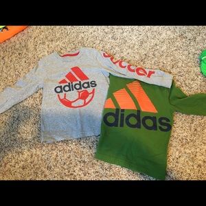 Boys Adidas long sleeve T-shirts